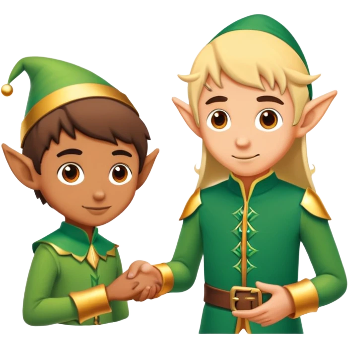 a person meeting an elf emoji