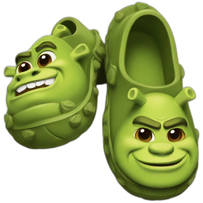 Shrek themed crocs emoji