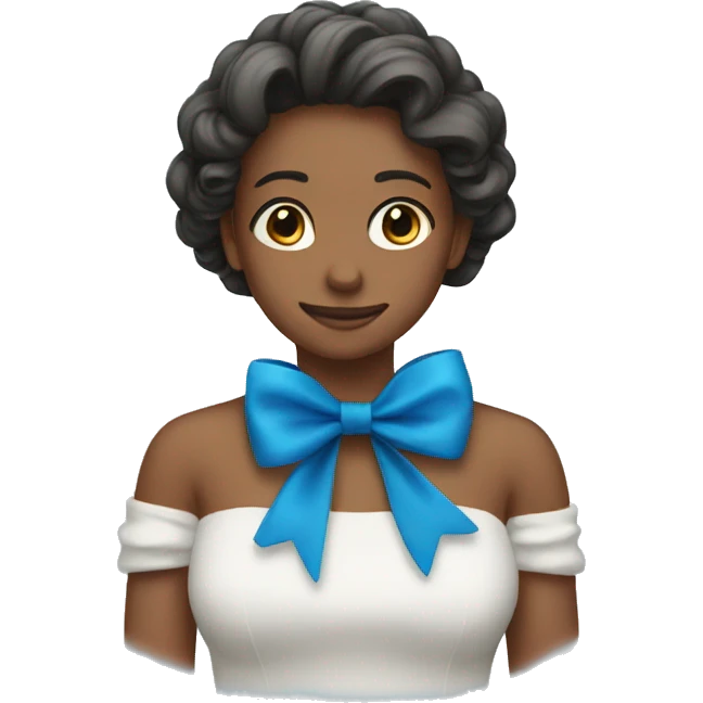 Blue bow emoji