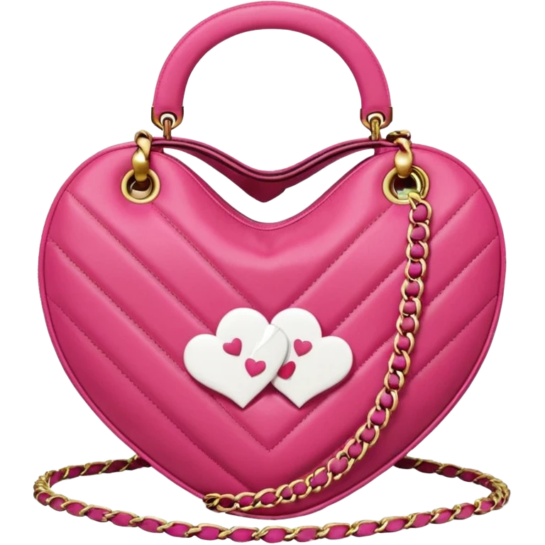 chanel heart shape bag color bag emoji