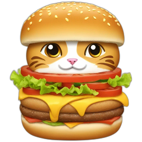 cat burger chinese man emoji