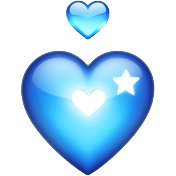 corazón azul con brillos  emoji