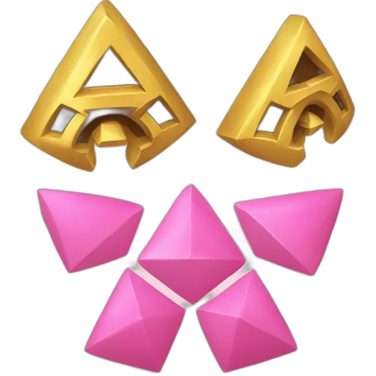 Zelda triforce pink Nintendo emoji