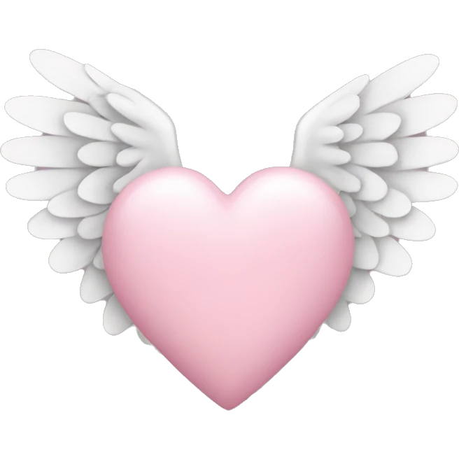 Light pink heart with wings emoji