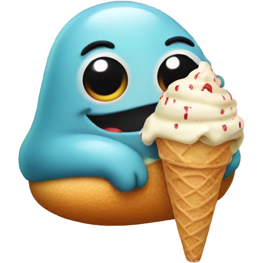 Slug eating an ice cream  emoji