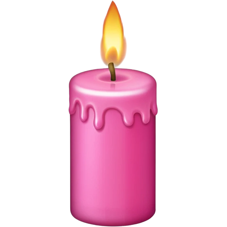 pink and gold candle emoji