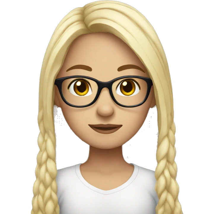 glasses white girl emoji