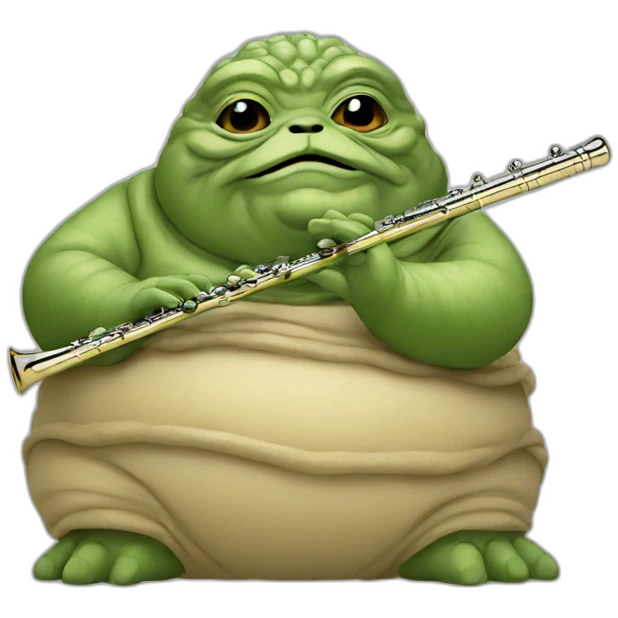 Jabba plays flute emoji