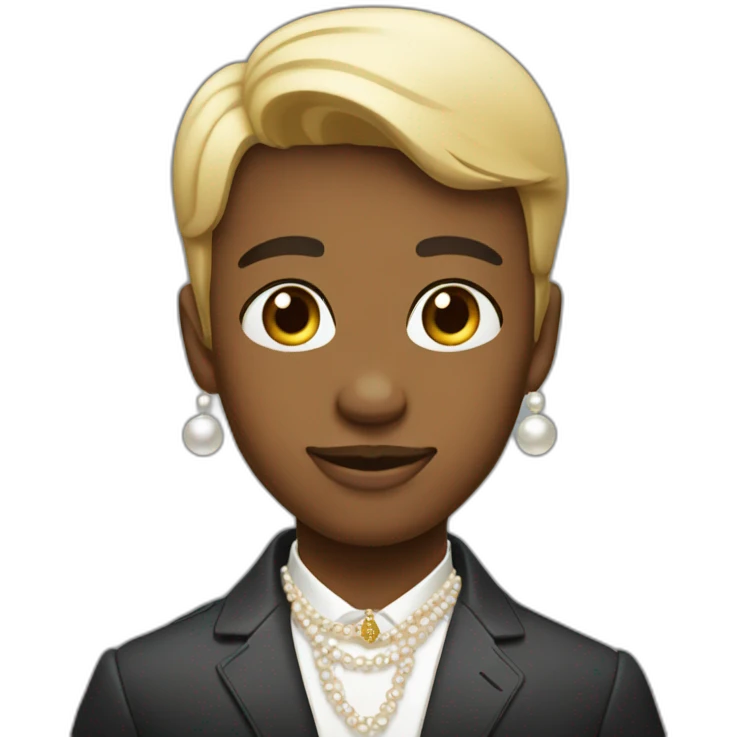 Posh-boy-with-pearl-necklace emoji