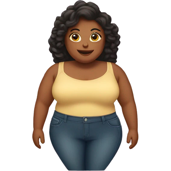 Femme star de grande taille à talon  emoji