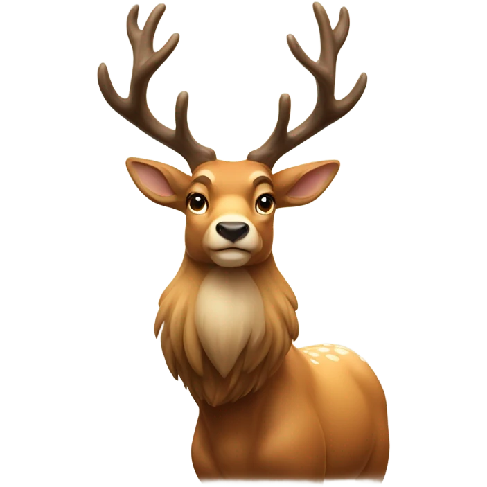 A giant deer emoji