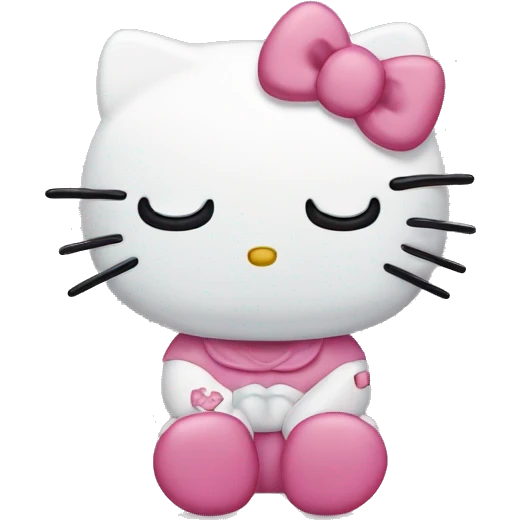 hello kitty is crying  emoji