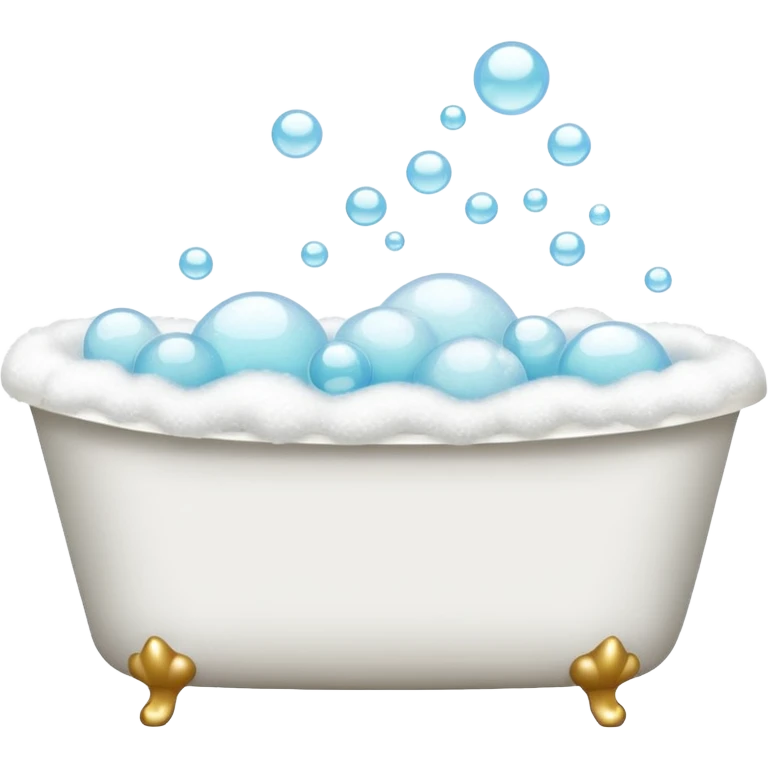 bath tub with foam emoji