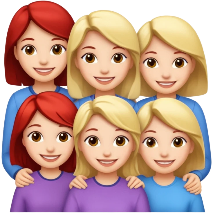 Group of 5 girls emoji emoji