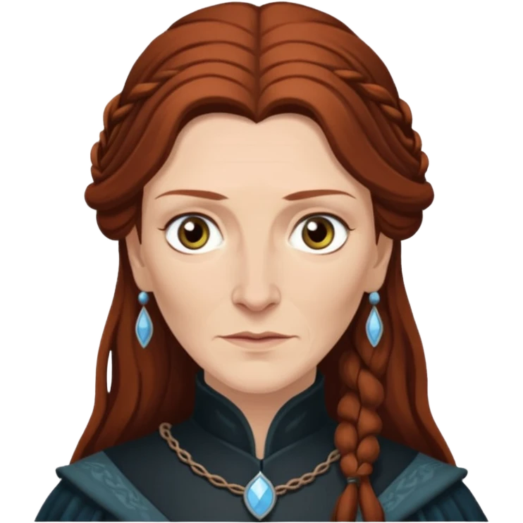 Catelyn Stark Games of Throne Face Only emoji