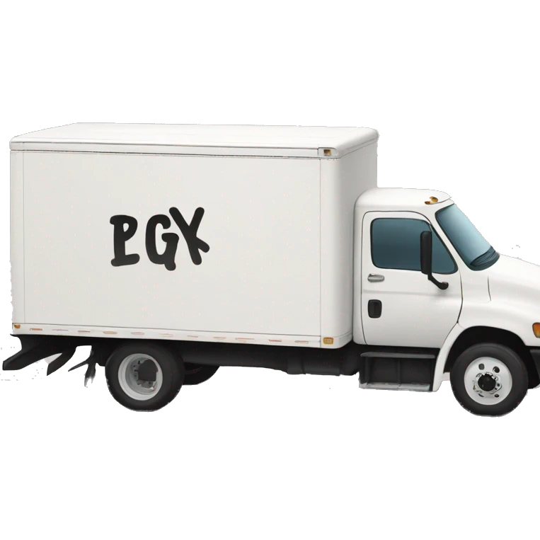 Box truck with “PGS” letters on the side emoji