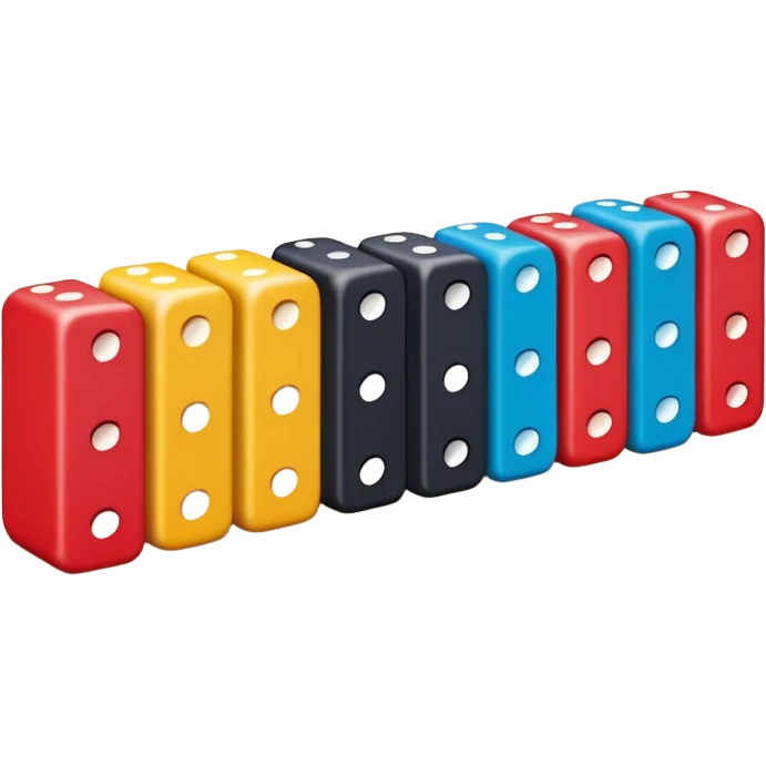 colorful Domino pieces emoji