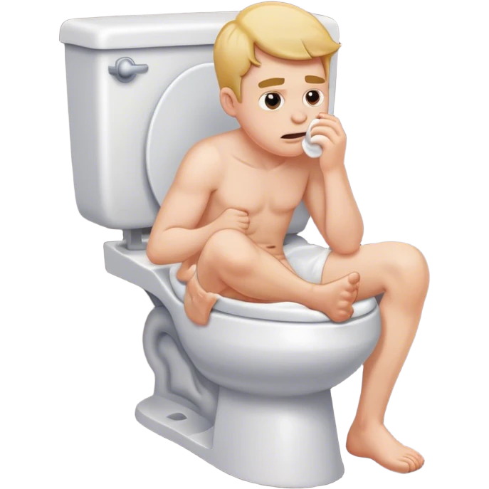 white guy pooping emoji