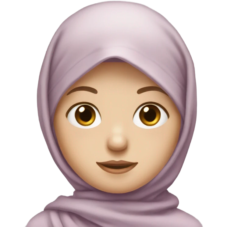 pale girl with a muave coloured headscarf emoji