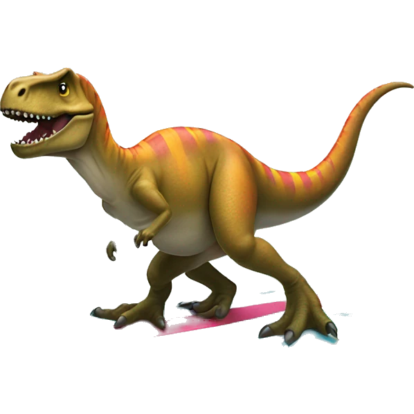 T-Rex on a surfboard emoji