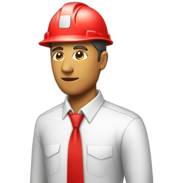worker tie rouge emoji