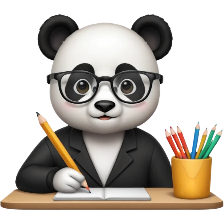 panda designer at a desk emoji