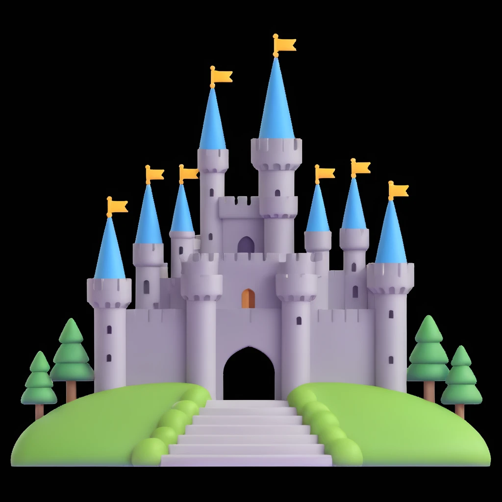 king and queen, castle background emoji