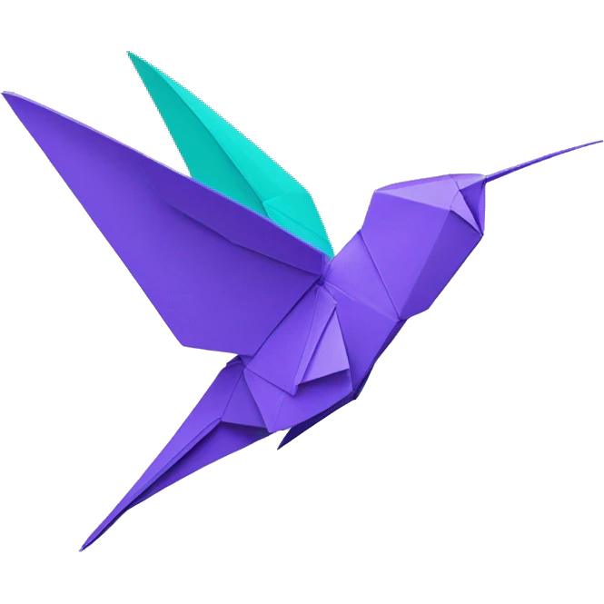 origami colibri emoji