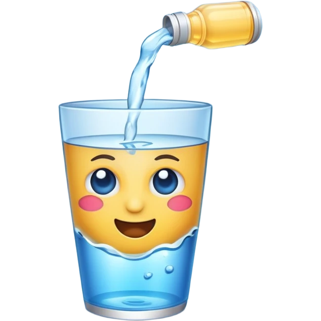 Emoji drinks water emoji