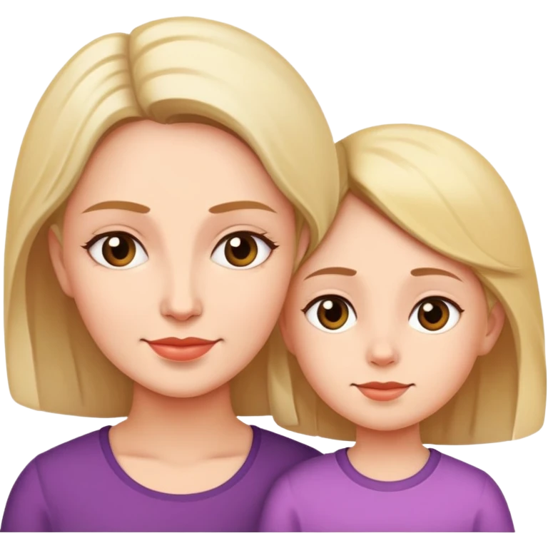 Mother and daughter  emoji