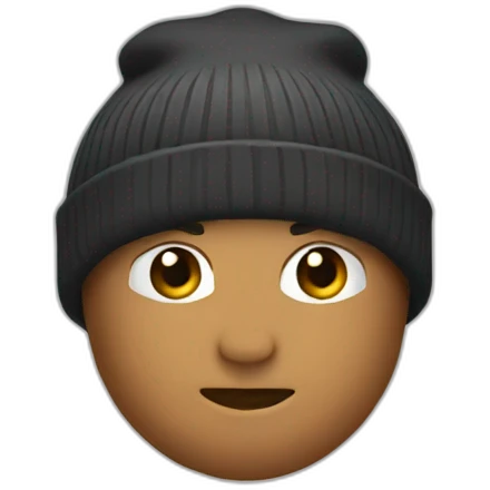 Sleek beanie emoji