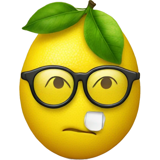 Lemon with glasses emoji