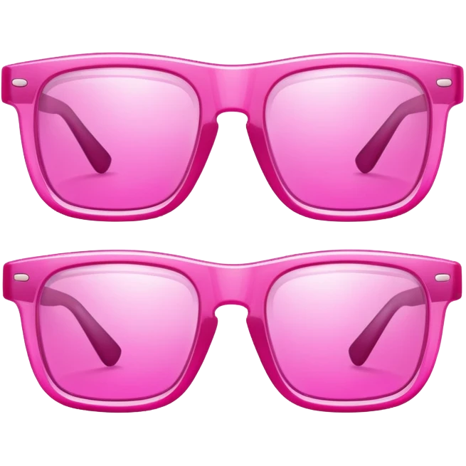 pink gaming glasses, modern design with rectangular pink lenses, digital style emoji