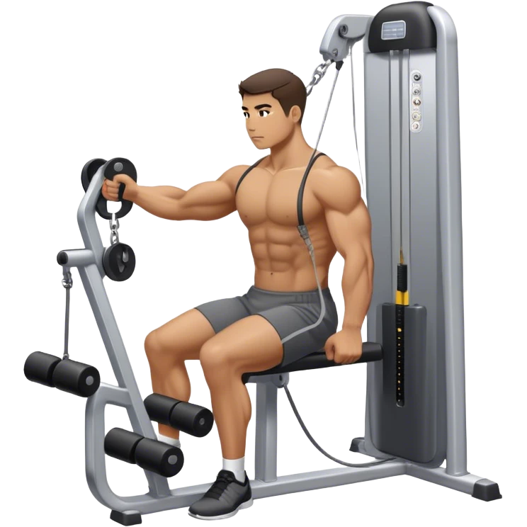 side-view man cable-machine tricep-pushdown emoji