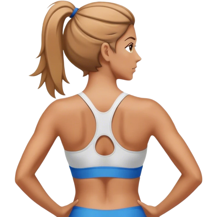 full upper body female back with sports bra emoji