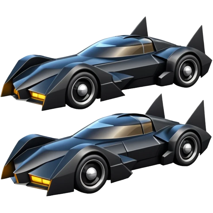  the animated series aerodynamic futuristic Batmobile loosely based on 1936 cord 812 (flat long faceted mechanical body) stealthy understated hot rod  emoji