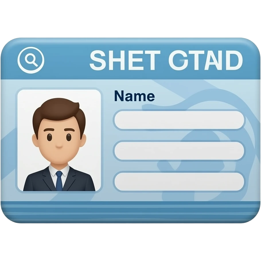 id card name only no photo emoji