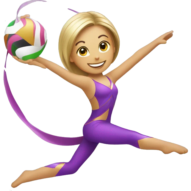 Rhythmic gymnastics with a ball emoji