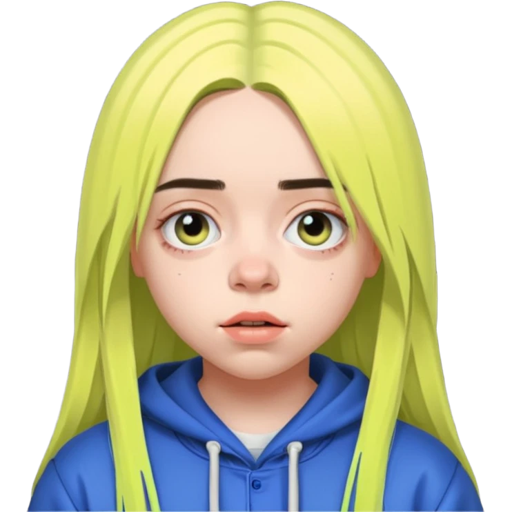 Billie Eilish just face  emoji