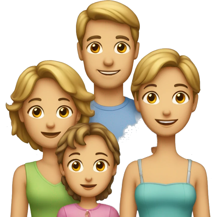 Famille 4 personne  2 filles 1 père 1 mère emoji