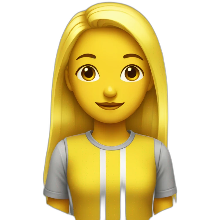 yellow shiny girl emoji