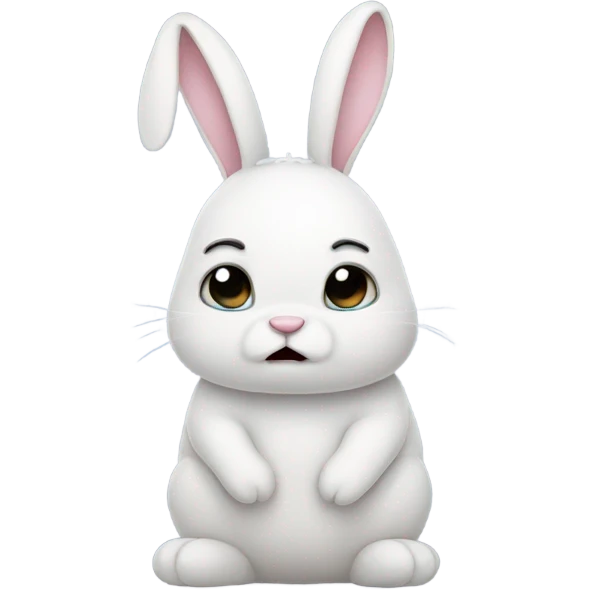 Sad crying bunny emoji