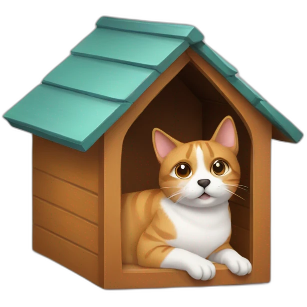 cat in dog house emoji