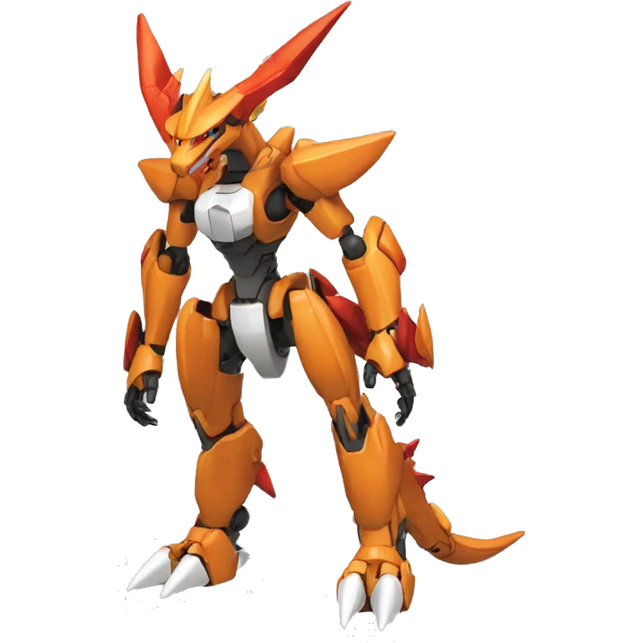 Mechanical Guilmon-Charizard-Medabot-Mecha full body emoji
