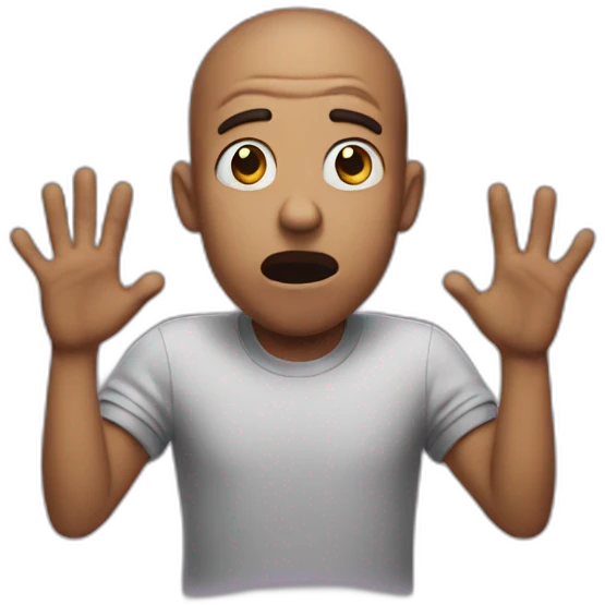 I'm shocked with hands emoji