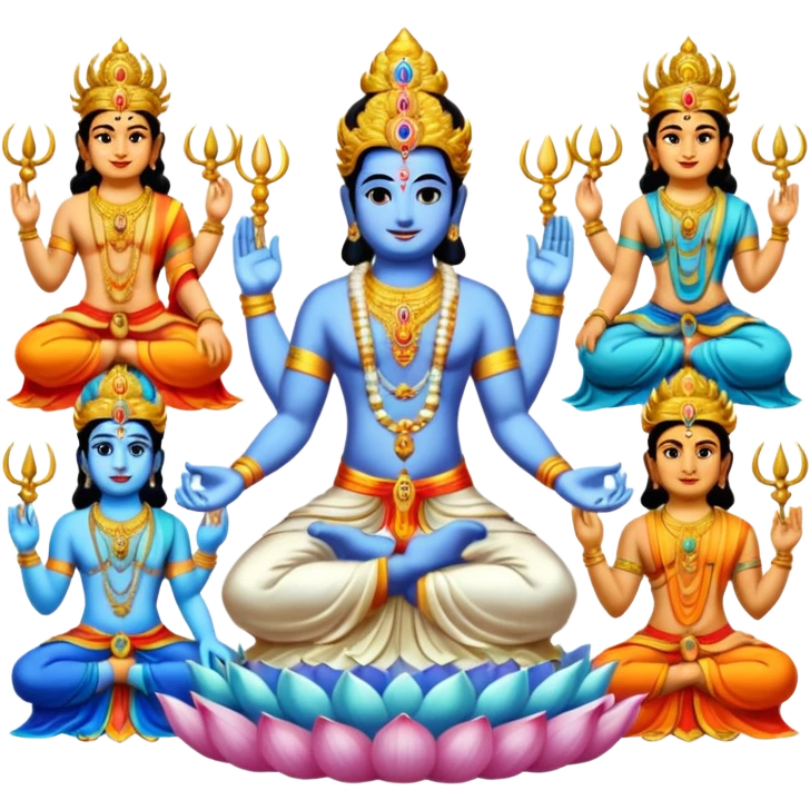 combined form of Bhagwan Vishnu 10 avatars. emoji