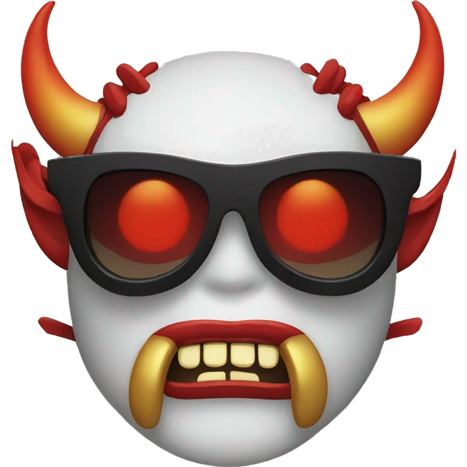 oni sunglasses Japanese mask emoji