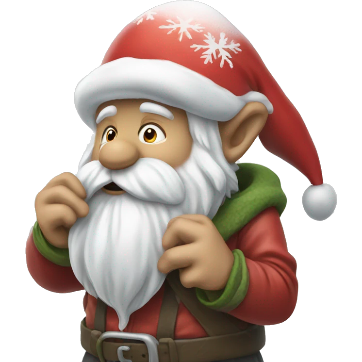 a gnome snorting snow emoji