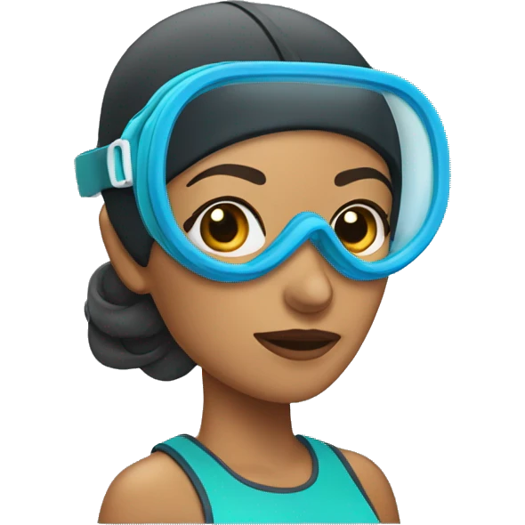 woman wearing snorkel mask emoji