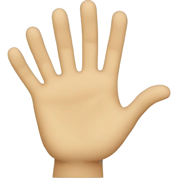 Hand waving emoji